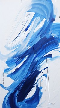 Large blue brush stroke line painting art backgrounds. 