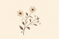 Floral pattern drawing flower. AI generated Image by rawpixel.