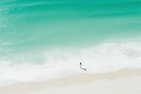 White beach outdoors surfing nature. AI generated Image by rawpixel.