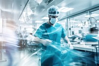Doctor in an operation room hospital surgery motion. AI generated Image by rawpixel.
