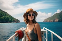 Mexican women backpacker photography sunglasses mountain. AI generated Image by rawpixel.
