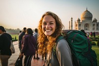 Smiling Latino women with backpack photography travel adult. AI generated Image by rawpixel.
