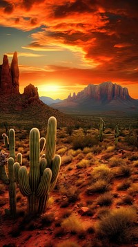 Arizona desert hills nature landscape outdoors. AI generated Image by rawpixel.