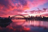 Sunset in sydney architecture landscape cityscape. AI generated Image by rawpixel.