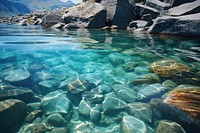 Nature rock underwater landscape. AI generated Image by rawpixel.