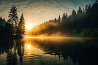 Nature forest lake landscape. AI generated Image by rawpixel.