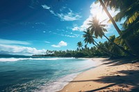 Tropical beach nature landscape outdoors. AI generated Image by rawpixel.