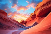 Wavy desert valley nature outdoors tranquility. AI generated Image by rawpixel.