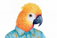 Cockatoo drawing parrot animal. AI generated Image by rawpixel.