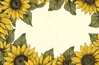 Sunflower with leaf backgrounds plant inflorescence. AI generated Image by rawpixel.