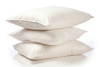 Cream pillow cushion white bed. AI generated Image by rawpixel.