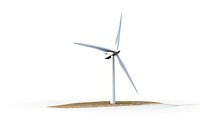 Wind mill energy turbine machine white background. AI generated Image by rawpixel.