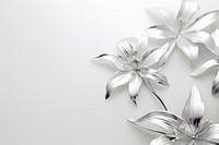 Lily flower pattern backgrounds silver. AI generated Image by rawpixel.