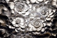 Peony flower pattern backgrounds silver. AI generated Image by rawpixel.