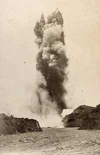 Waimangu Geyser erupting (1903) by A Cromwell Shepherd and Muir and Moodie.