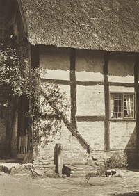 A corner of Ann Hathaway's cottage, Shottery. From the album: Photograph album - England (1920s) by Harry Moult.