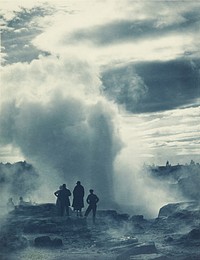 Pohutu Geyser, Rotorua. From the album: Camera Pictures of New Zealand (1920s) by Harry Moult.