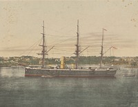 H M S Calliope (circa 1889) by Phillip Stephan Co Ltd.