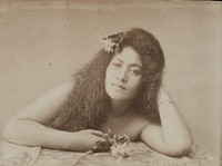 [Portrait of a young Polynesian woman] (1891-1920) by Thomas Andrew.