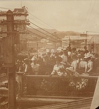 Untitled [Crowd watching procession down Wellington street) (circa 1900-1903) by Zak Joseph Zachariah.