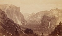 General view of Yosemite Valley.  From the album: photographs of Yosemite Valley and big trees of Mariposa County, California (circa 1883) by George Fiske.