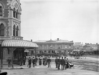 City Hotel crossing, Christchurch by Burton Brothers.