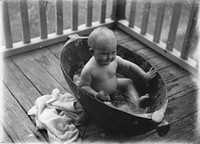 Bathtime for baby (1880-1925).