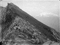 Ruapehu, from lips of crater, Ngaruahoe [sic] (Tongariro) (1880s) by Burton Brothers and Alfred Burton.