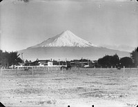 Mount Egmont, from Hawera (circa 1904) by Muir and Moodie.