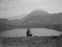 Blue Lake on Mount Tongariro (circa 1908) by Fred Brockett.