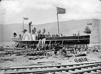 The P. S. Mountaineer at Kingston, Wakatipu, NZ (11 February 1879) by William Hart and Hart Campbell and Co.