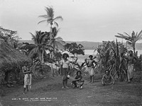 In Native Village near Suva, Fiji (July 1884) by Burton Brothers and Alfred Burton.