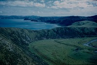 Panorama of Fitzroy Bay (overneck of "Para" narrowed ridge) .... (20 March 1960) by Leslie Adkin.