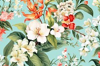 Tropical flowers pattern backgrounds plant inflorescence. AI generated Image by rawpixel.