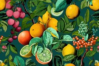 Tropical fruits pattern backgrounds grapefruit abundance. AI generated Image by rawpixel.