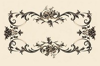 Vintage ornament frame graphic graphics pattern calligraphy. AI generated Image by rawpixel.