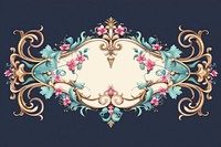 Victorian ornament frame graphics pattern art. AI generated Image by rawpixel.