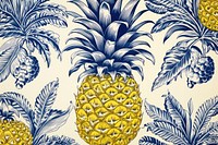 Wallpaper background of pineapple fruits backgrounds yellow plant. 