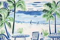 Wallpaper background of minimal beach backgrounds painting outdoors. 