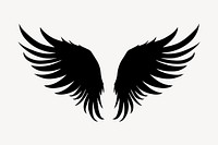Wing symbol bird white background.