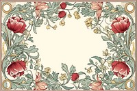 William morris inspired ornament frame backgrounds graphics pattern. AI generated Image by rawpixel.