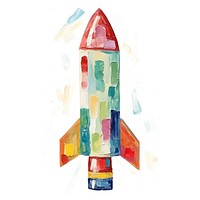 Rocket painting white background spacecraft. AI generated Image by rawpixel.