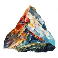 Mountain painting mineral crystal. AI generated Image by rawpixel.