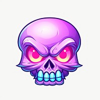 Cute skull purple celebration illustrated. AI generated Image by rawpixel.