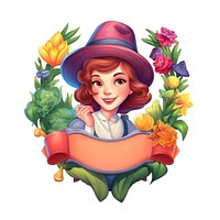 Mother gardener portrait white background representation. AI generated Image by rawpixel.