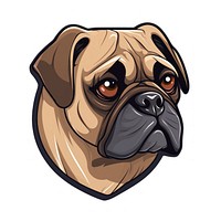 Pug dog animal mammal boxer. AI generated Image by rawpixel.