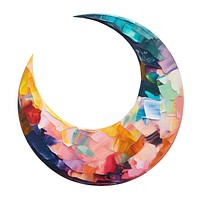 Cresent moon painting shape art. AI generated Image by rawpixel.