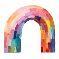 Rainbow painting shape arch. AI generated Image by rawpixel.