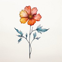 A flower drawing pattern sketch. AI generated Image by rawpixel.