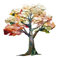 Tree paper art white background. AI generated Image by rawpixel.